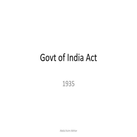 Government of India Act 1935