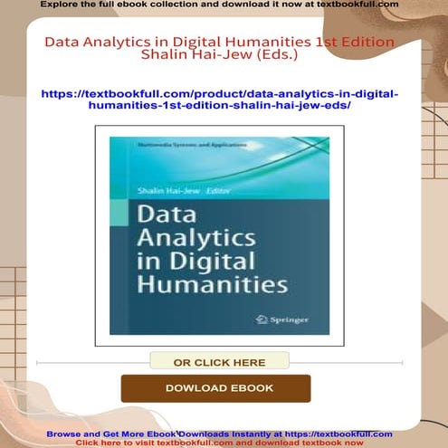 Data Analytics in Digital Humanities 1st Edition Shalin Hai-Jew (Eds.)
