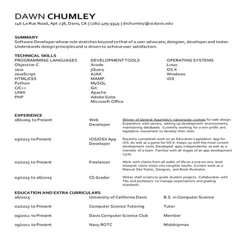 resumeDawnChumley