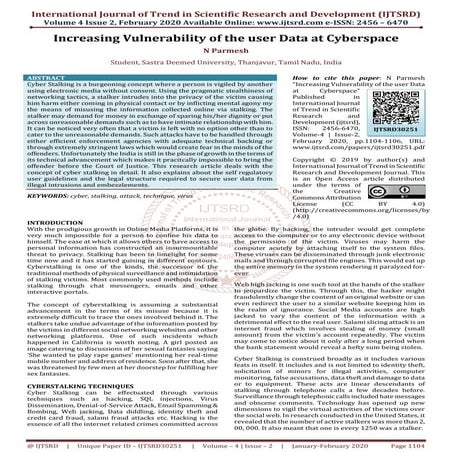 Increasing Vulnerability of the user Data at Cyberspace