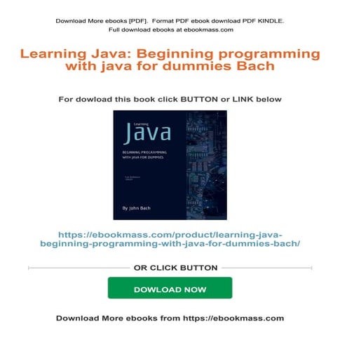 [PDF Download] Learning Java: Beginning programming with java for ...
