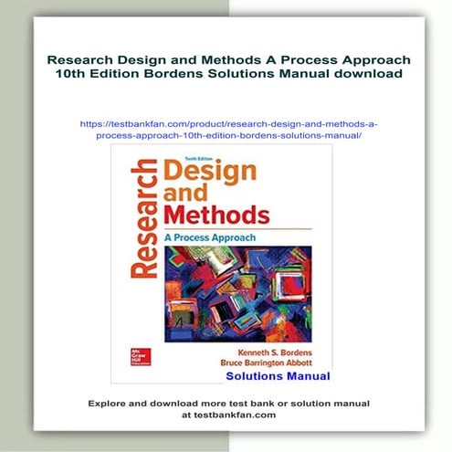 Research Design and Methods A Process Approach 10th Edition Bordens ...