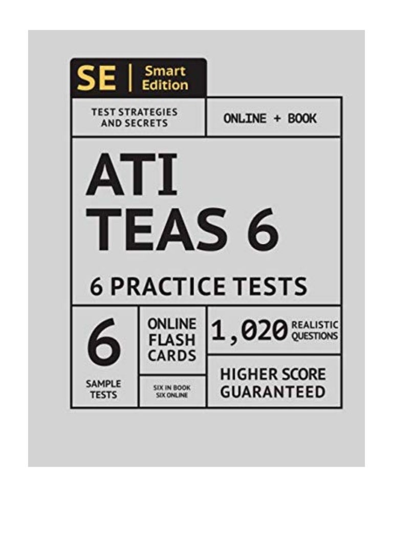 (2019) ATI TEAS 6 Practice Tests Workbook (PDF) 6 Full Length Practi…