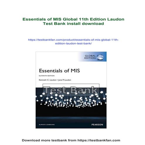 Management Information Systems Global 14th Edition Laudon Test Bank | PDF