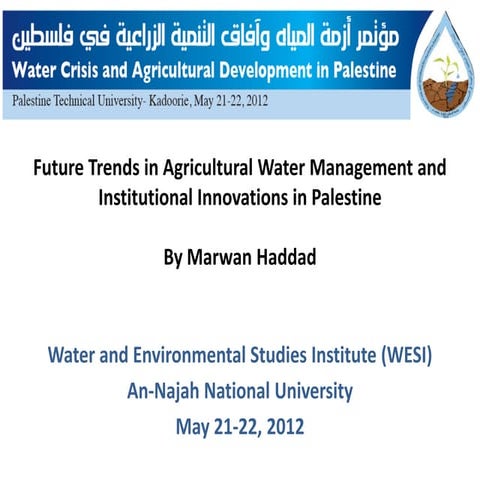 Future Trends in Agricultural Water Management and Institutional (2)