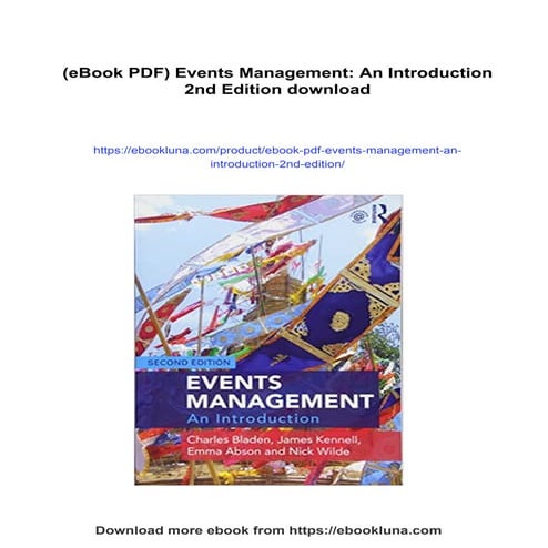 (eBook PDF) Events Management: An Introduction 2nd Edition