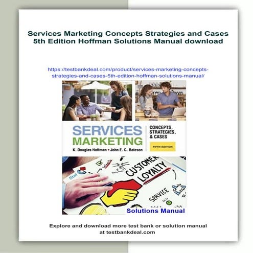 Services Marketing Concepts Strategies and Cases 5th Edition Hoffman Solution...