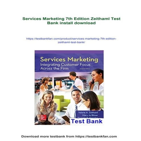 Services Marketing 7th Edition Zeithaml Test Bank