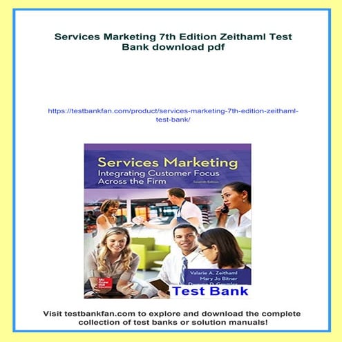 Services Marketing 7th Edition Zeithaml Test Bank