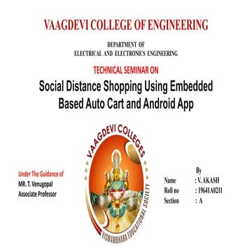 social distance shopping using embedded system based auto and android app .pptx