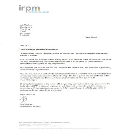 IRPM Exam Associate Certificate A4 (Jack Mayhew) | PDF