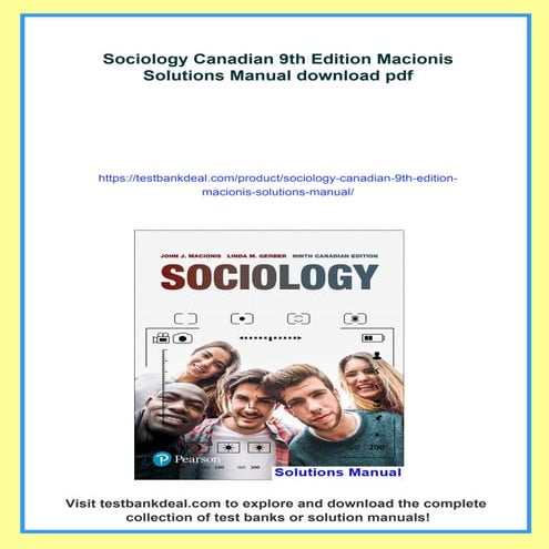 Sociology Canadian 9th Edition Macionis Solutions Manual