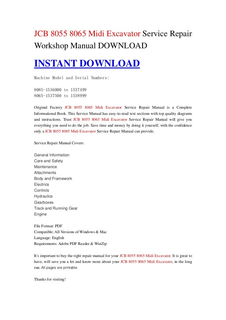 197852732-121221093257-phpapp01-thumbnail-4.jpg?cb=1356082414. JCB 8055  8065 Midi Excavator Service Repair Workshop Manual .