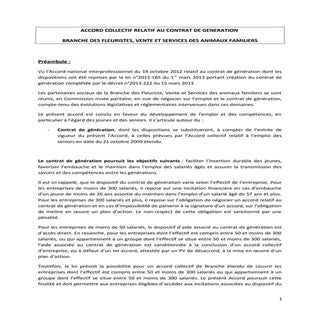 IDCC 1978 accord contrat generation