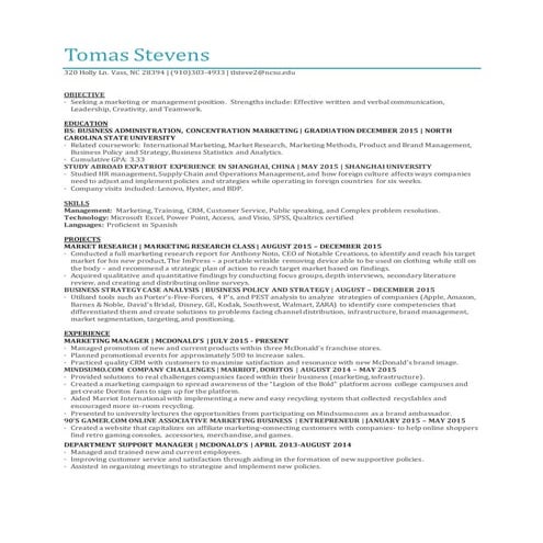 Digital CV Example-Download Template | PPTX