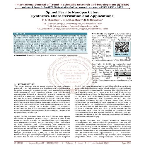 Spinel structure ferrites (ferrimagnetic) and ferromagnetic materials ...