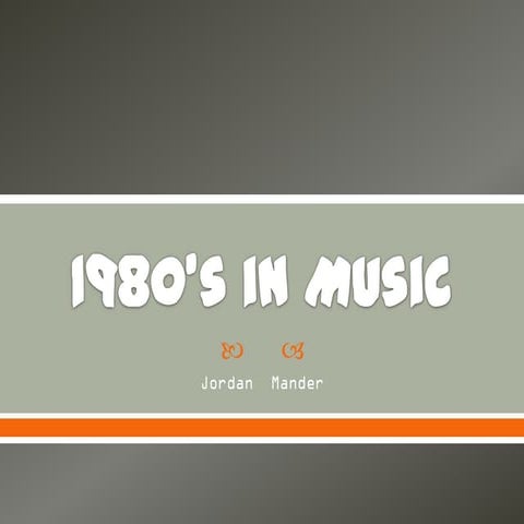 1980’s in music