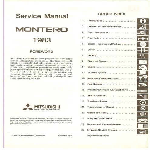 1998 MITSUBISHI MONTERO REPAIR MANUAL PDF visual data 4