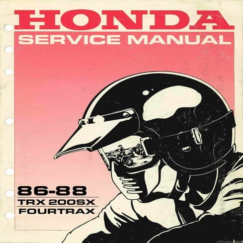 1986 Honda TRX200SX Fourtrax Service Repair Manual.pdf