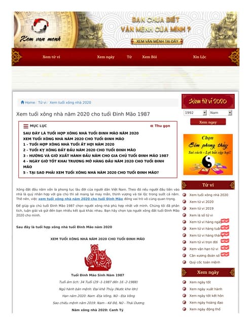 Nữ Mạng 1992 Năm 2020: Tử Vi, Phong Thủy và Vận Hạn Năm Mới