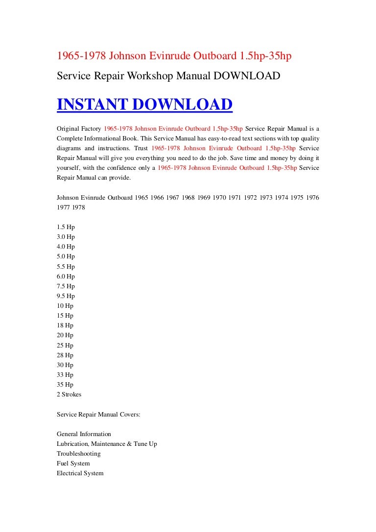 Owners Manual For 2016 5hp Johnson Motor Owners Manual For 2016 5hp Johnson Motor