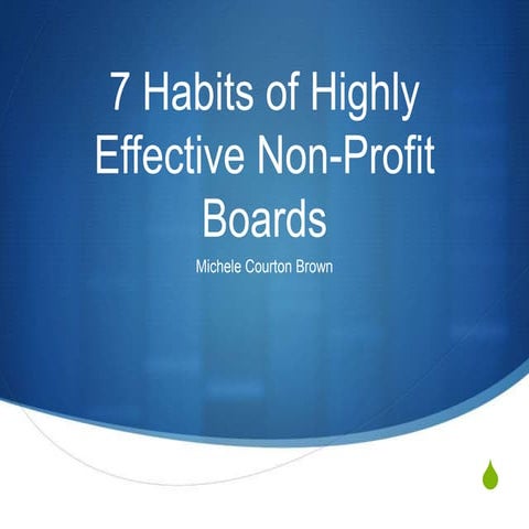 7 Habits of Highly Effective Nonprofit Boards