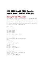 1990 1993 suzuki vx800 service repair manual instant download