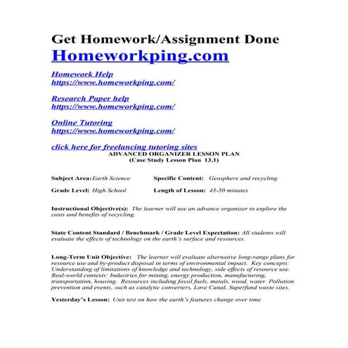 Integrated unit six point lesson plan | PDF