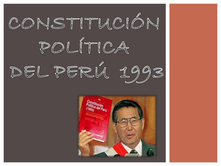 la historia de la constitución 1993