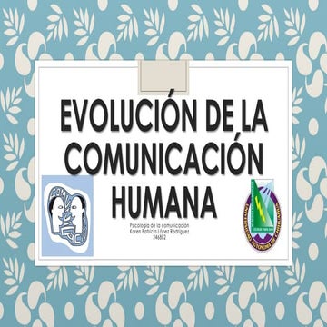 evolución de la comunicación humana
