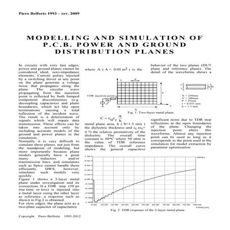 SWAN/DWS micro-behavioral power/gnd plane modelling.