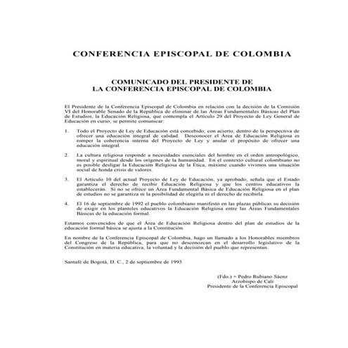 1993 Educaci N Religiosa Conferencia Episcopal De Colombia