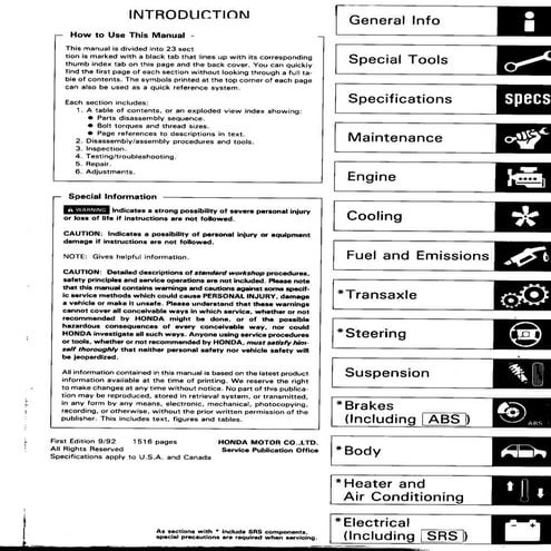 1999 Honda SE OffRoad A Comprehensive Repair Guide