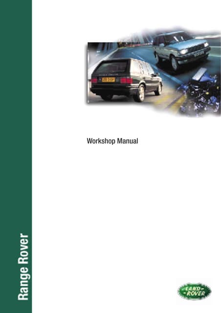 1990 - 1994 RANGE ROVER WORKSHOP SERVICE MANUAL ORIGINAL | eBay