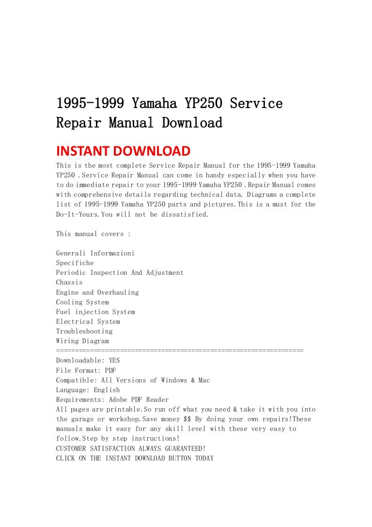 1995  -1999yamahayp250servicerepairmanualdownload-130429074550-phpapp02-thumbnail-4.jpg?cb=  1995 1999 yamaha yp250 service repair manual ...