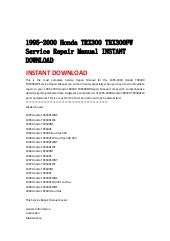 1995 2000 honda trx300 trx300 fw se...