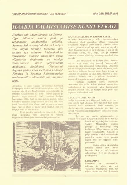 1995 aasta ökoturismi teabeleht