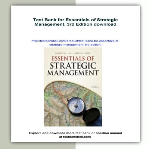 Test Bank for Essentials of Strategic Management, 3rd Edition | PDF
