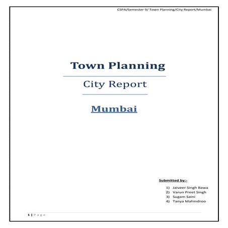 Mumbai-City-Town-Planningbmbn,mn,m,m,n,, | PDF
