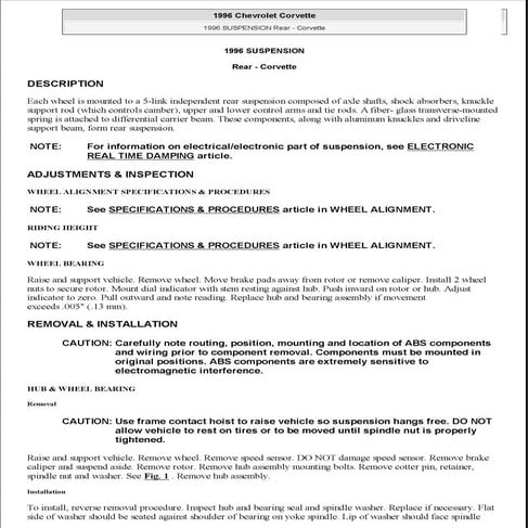 1996 CORVETTE SERVICE MANUAL PDF intelligence overview