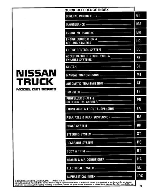 1997 Nissan Truck D21 Series Service Repair Manual.pdf