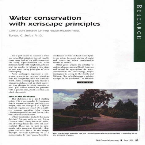 Water conservation with xeriscape principles Careful plant selection