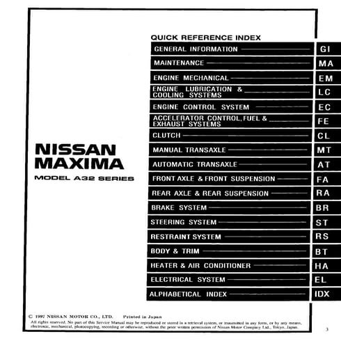 2003 NISSAN MAXIMA REPAIR MANUAL PDF visual data 7