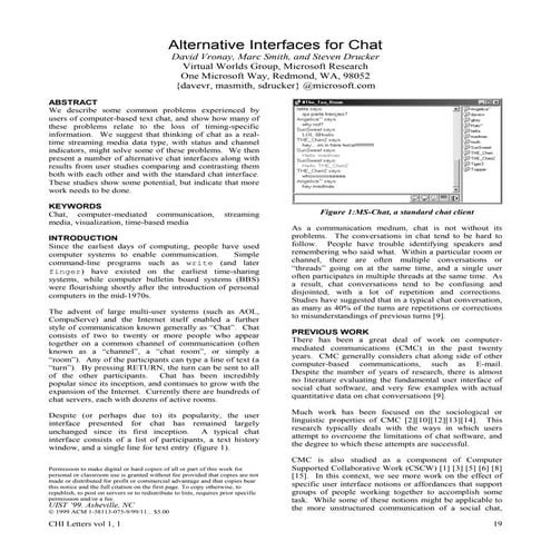 1999-UIST-Alternative interfaces for chat