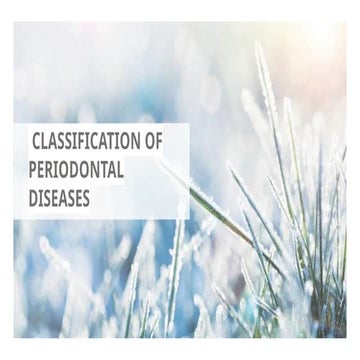 Comprehensive Classification of Pediatric Gingival and Periodontal ...