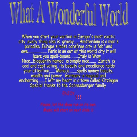 1999 European Vacation