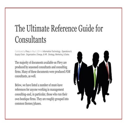 The Ultimate Reference Guide for Consultants