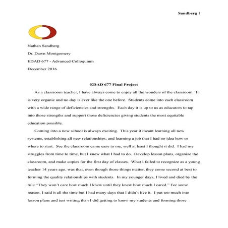 EDAD 677 Final Project