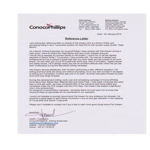 Personal reference from DSV Josef Tupamahu