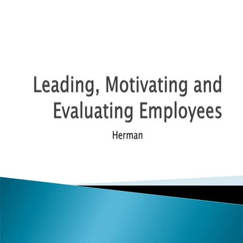 Leadership and Motivation Herman 2014